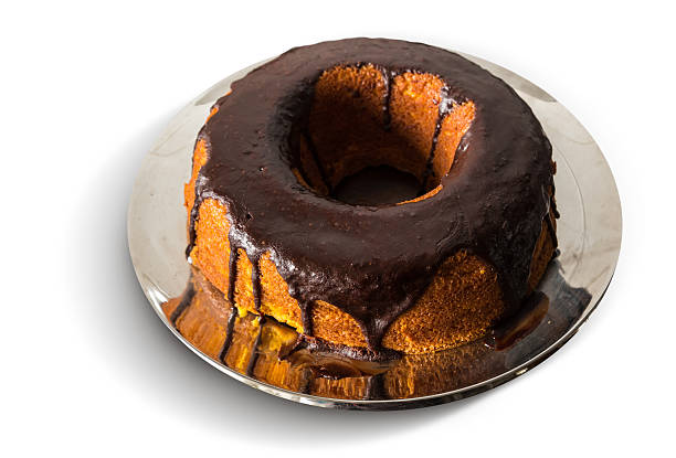 Carrot cake with chocolate on the top