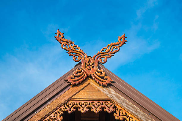 istock north thai house roof with sky background 484292910