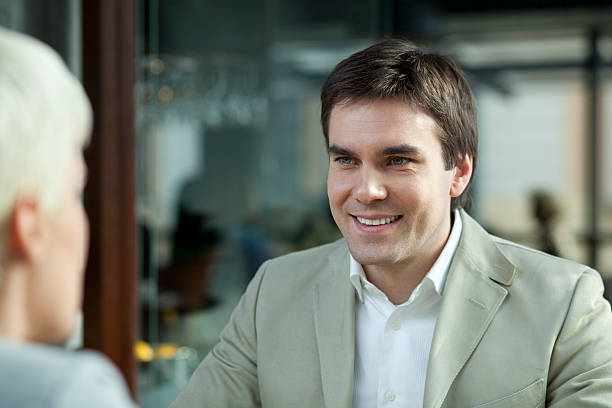 istock Young man and woman in cafe 484294393