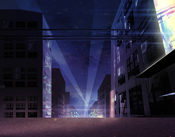 Neon City Lights Background Stock Illustration - Download Image Now - Film  Noir Style, City, Street - iStock