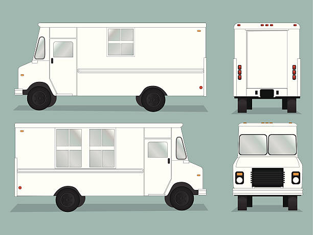 Food Truck Template vector art illustration