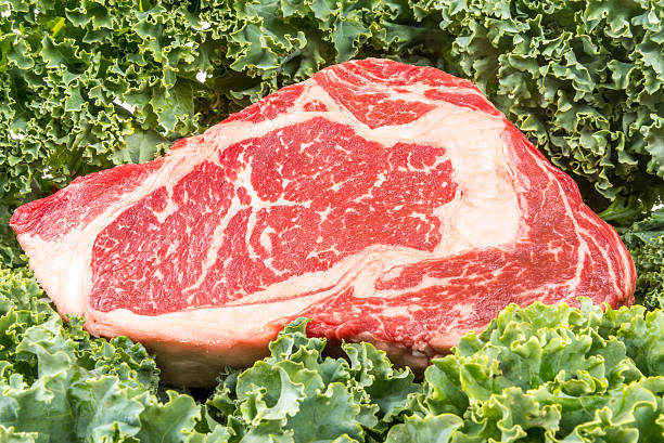 istock Beef rib eye on the salad leafs 484297042