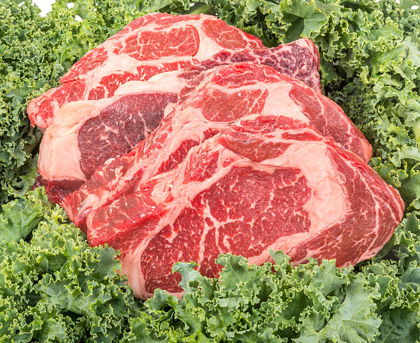 istock Beef rib eye on the salad leafs 484297080