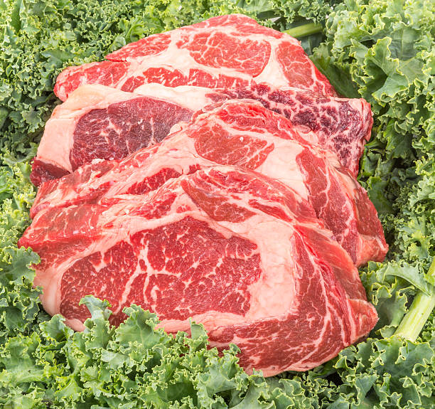 istock Beef rib eye on the salad leafs 484297084