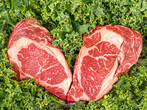 istock Beef rib eye on the salad leafs 484297114
