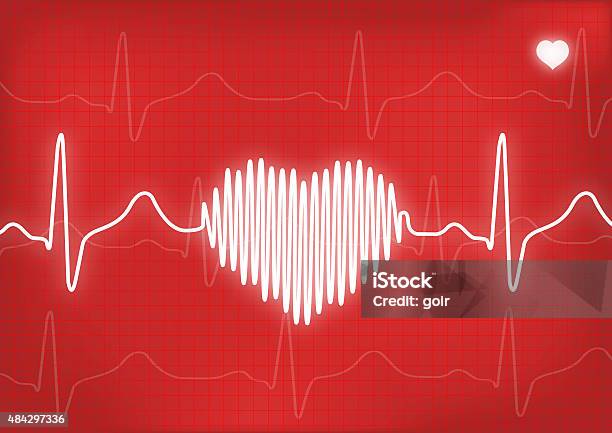 Ekg Stock Photo - Download Image Now - Electrocardiography, Heart Shape, Taking Pulse