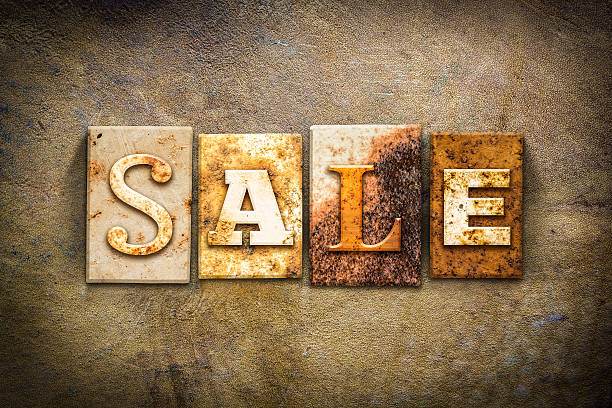 istock Sale Concept Letterpress Leather Theme 484302414