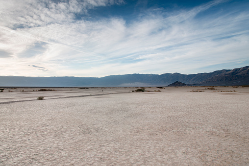 Death Valley is a desert valley located in Eastern California. It is the lowest, driest, and hottest area in North America.