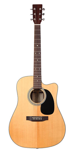 istock Classic shape western acoustic guitar 484303998