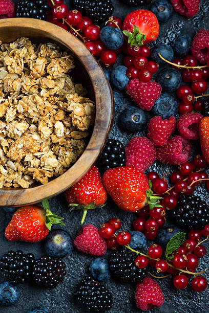 istock Muesli granola nad fresh ripe berries, breakfast concept 484304444
