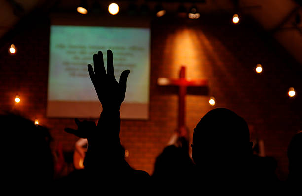 Praise event in a local Church Praise event in a local Church evangelic stock pictures, royalty-free photos & images