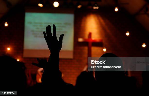 Praise Event In A Local Church Stock Photo - Download Image Now - Church, Praying, Evangelicalism