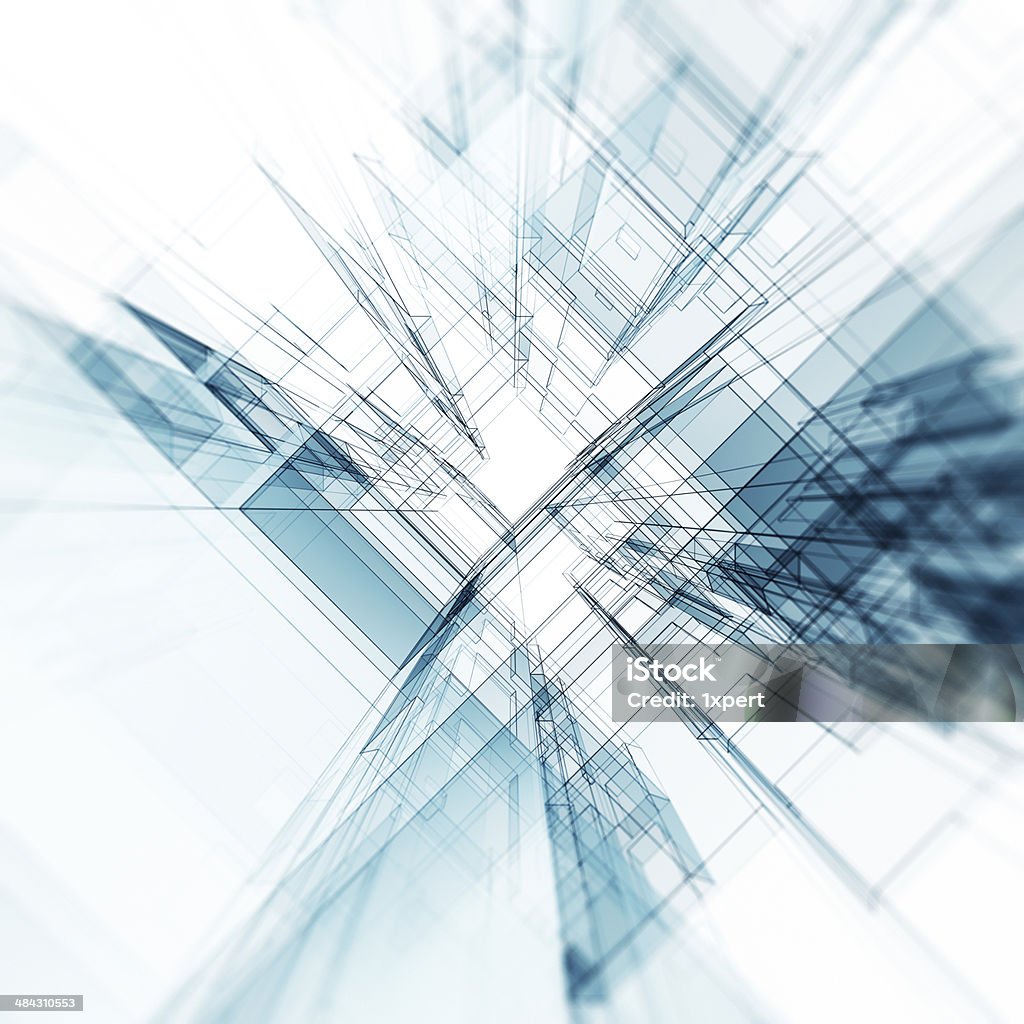 Abstract view Abstract view. Building design and 3d model my own Abstract Stock Photo