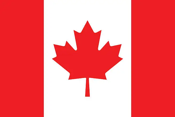Vector illustration of Flag of Canada