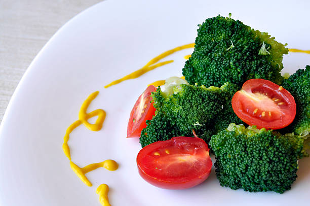 Broccoli salad stock photo