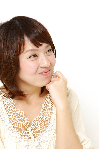 istock Japanese woman dreaming at her future 484312131