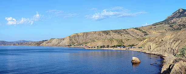 Panorama of Lisya bay in Crimea Panorama of Lisya bay (Fox bay) in Crimea lisya bay stock pictures, royalty-free photos & images
