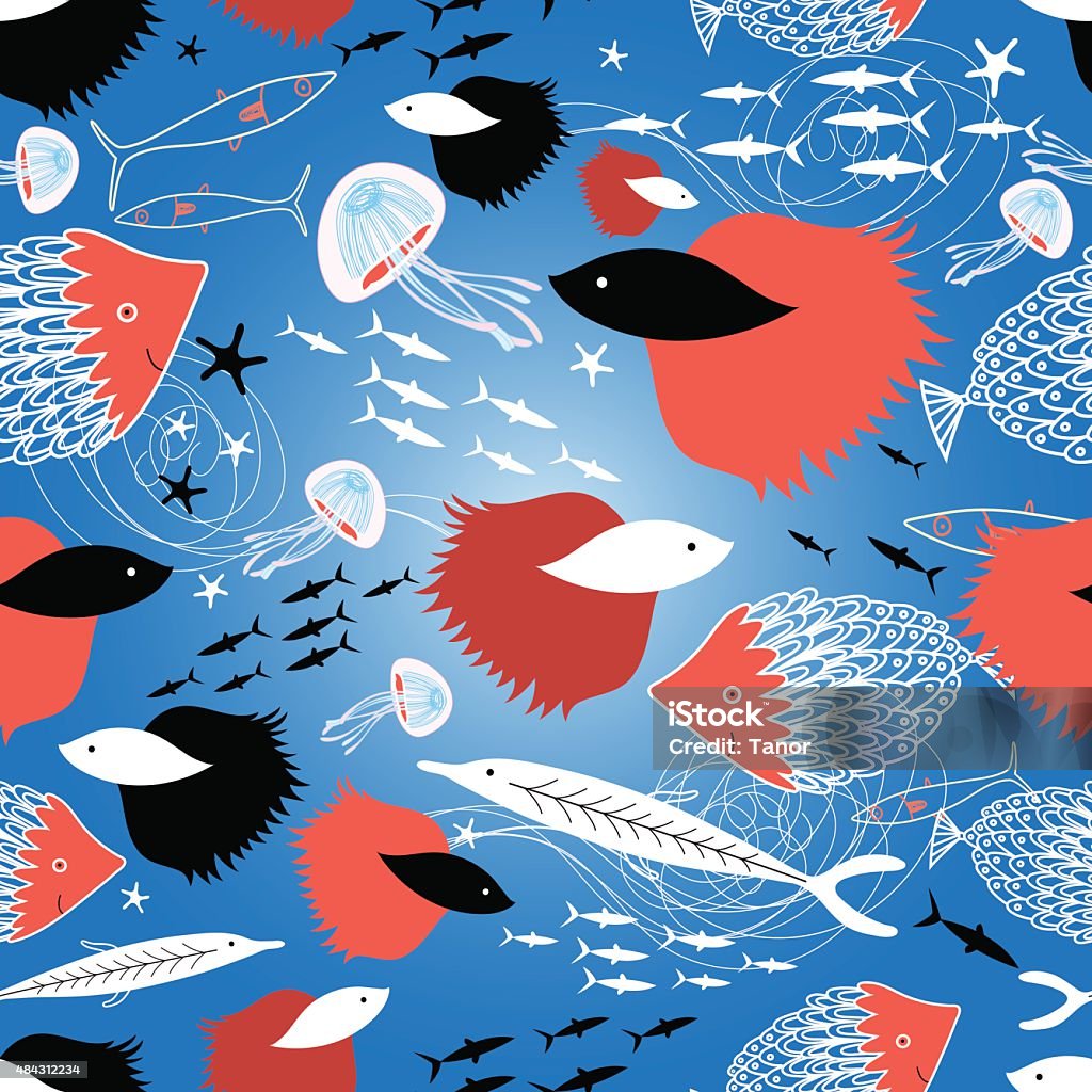 Beaitiful Pattern Fish Fish Pattern Stock Illustration - Download Image Now - 2015, Animal ...
