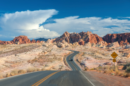 Road leading through Valley of Fire. Nikon D3X.