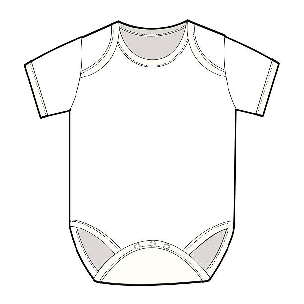 illustrations, cliparts, dessins animés et icônes de body bébé à manches courtes - onesie