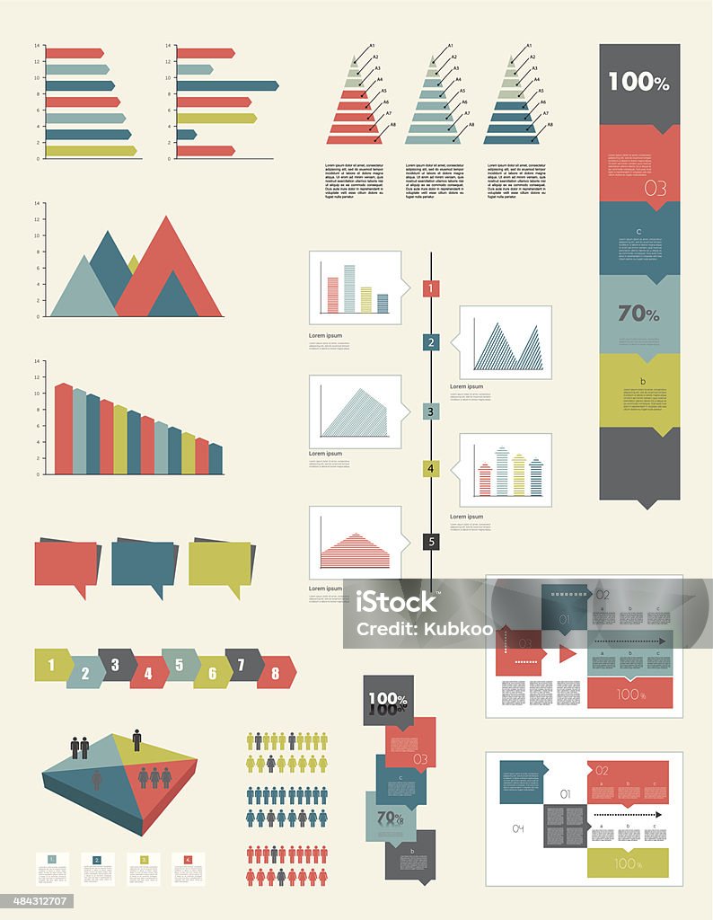 Infographic Collection Flat Infographic Collection Stok Vektör Sanatı & Belge‘nin Daha Fazla ...