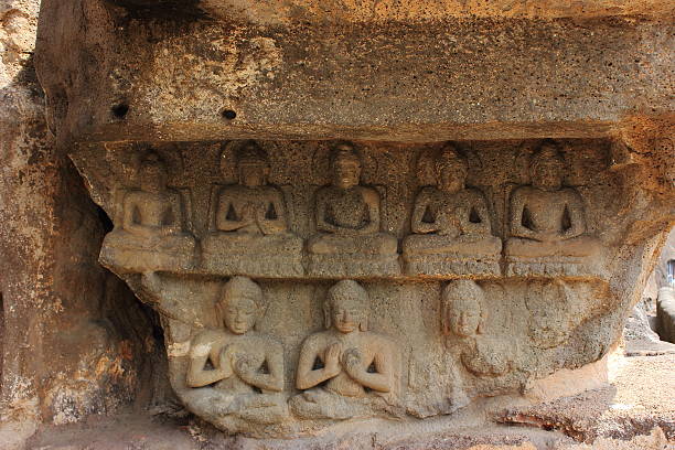 istock Buddha sculptures in ancient Ajanta caves 484315278