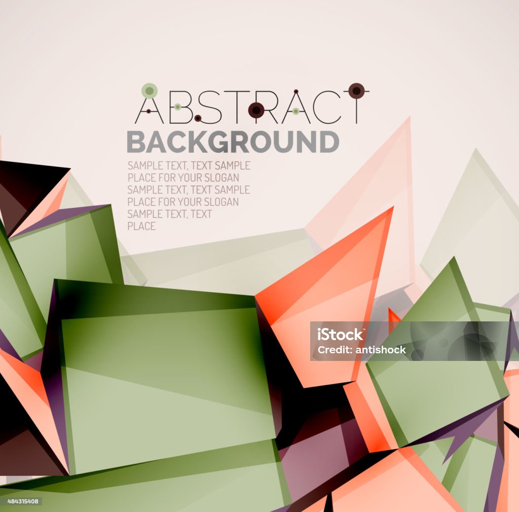Abstract Shape Writing Geometric Shapes With Sample Text Abstract Template Stock Illustration ...