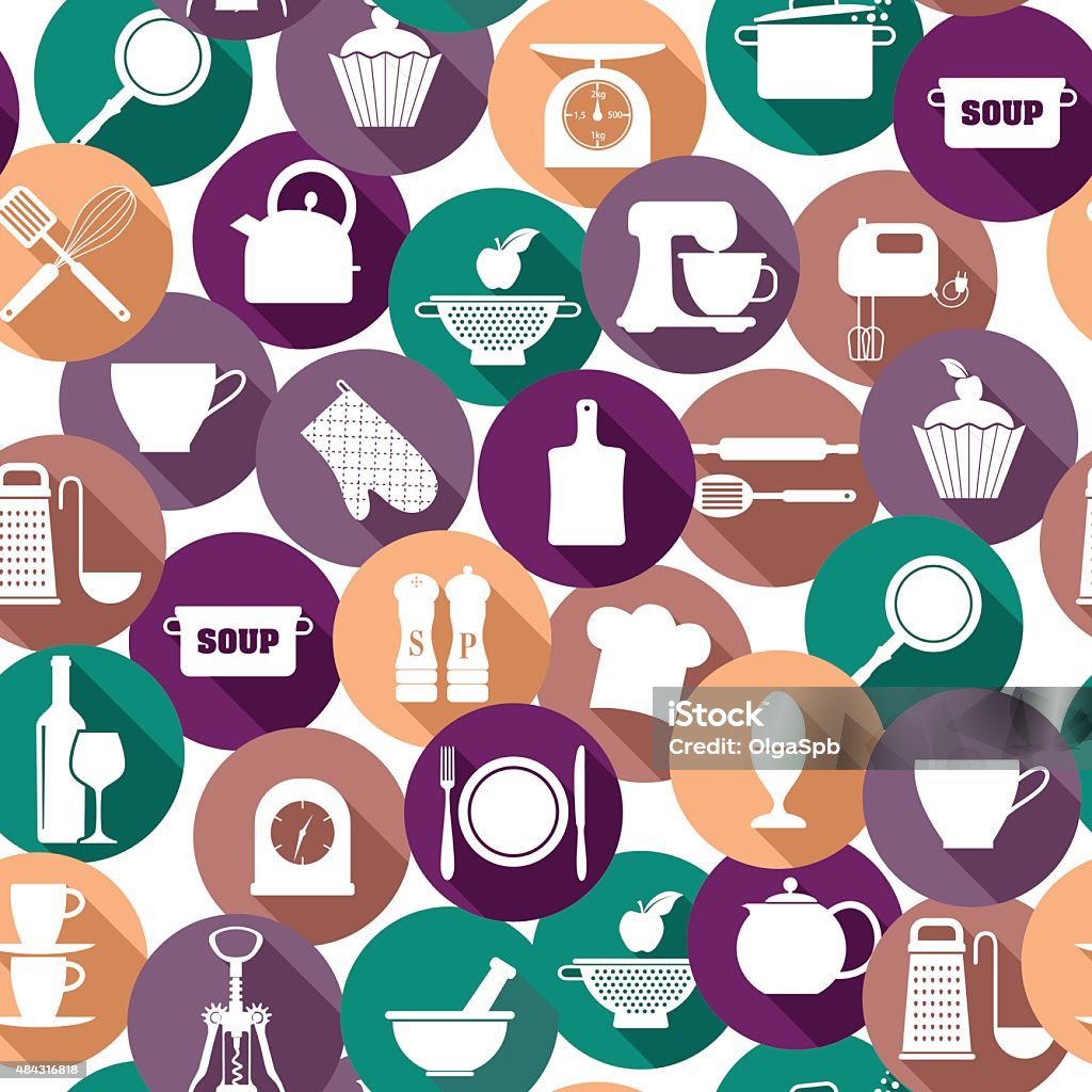 Kitchen Abstract Background Kitchen Abstract Backgroundseamless Pattern Stock Illustration ...