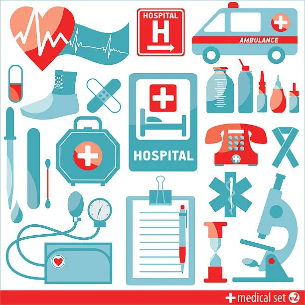 Vector illustration of Medical and health vector illustration