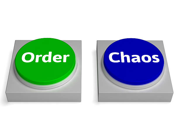 istock Order Chaos Buttons Shows Orderly Or Messy 484323057