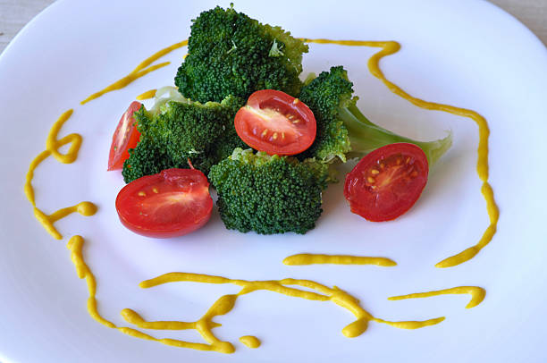 Broccoli salad stock photo