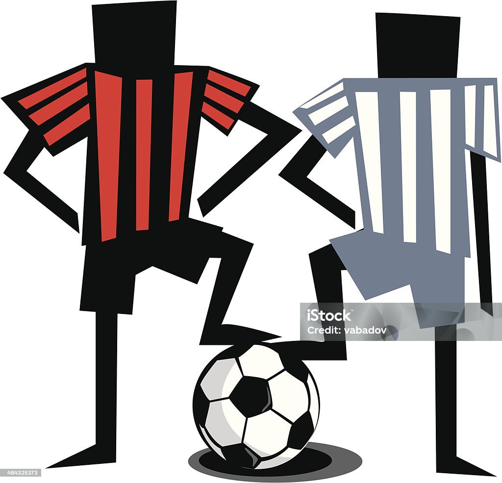Sports Rivals Cartoon Two Soccer Rivals Stock Illustration - Download Image Now - Active ...