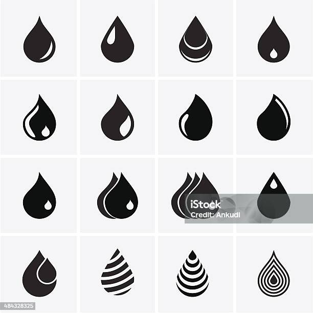 Drop Icons Stock Illustration - Download Image Now - Drop, Blood, Icon Symbol