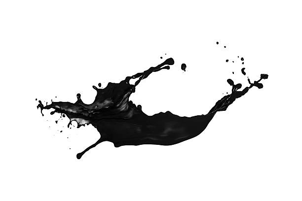 black paint splash stock photo