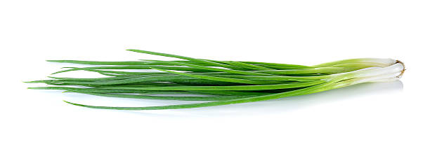 istock Green onion isolated on the white background 484339492