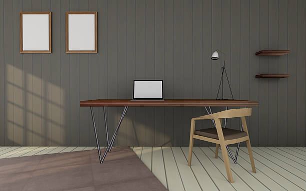 istock Working and living room / 3D Render Image Luxury vintage 484339644