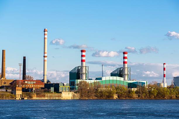 istock Urban landscape with factory 484341429