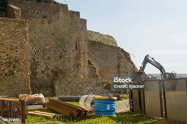 Tuscany Volterra Walls Destroyed Stock Photo - Download Image Now - Architecture, Demolished, Europe