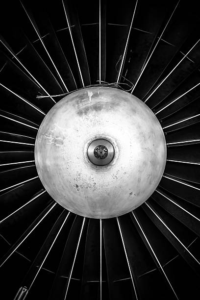 istock Closeup of a jet engine 484342557
