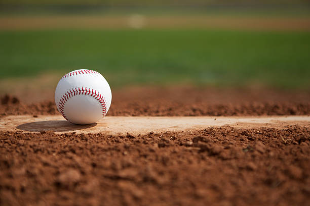 baseball on the pitchers mound - traditionell sport bildbanksfoton och bilder