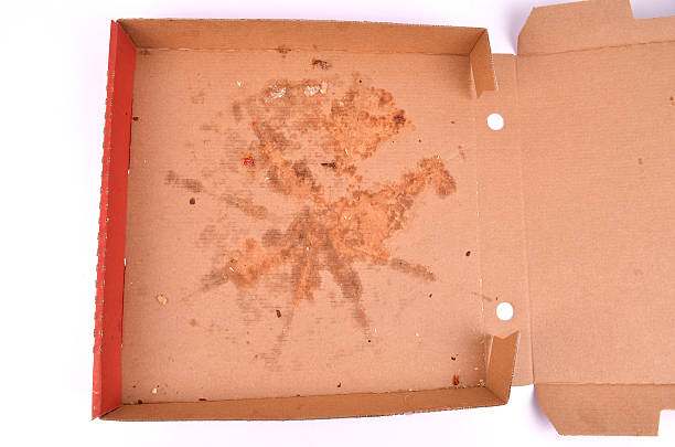 istock Elevated Shot of An Open Pizza Box 484347146