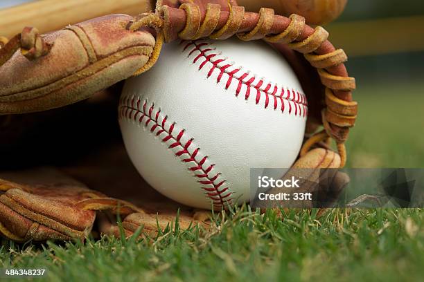 New Baseball In A Glove Stock Photo - Download Image Now - Youth Baseball, Baseball Glove, Brown
