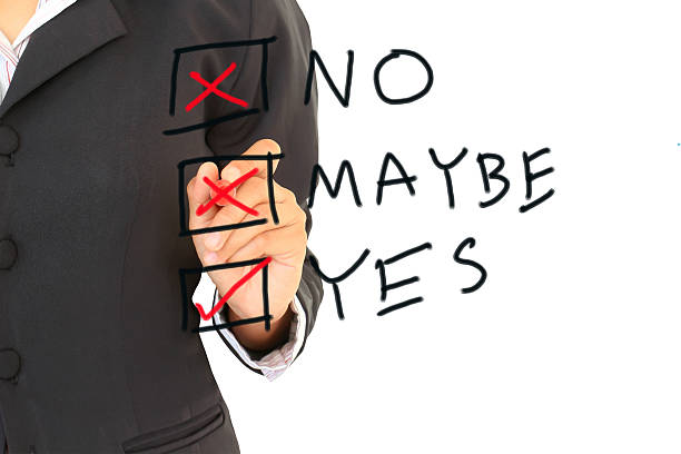 istock businessman drawing  from three options yes no maybe over whi 484348553