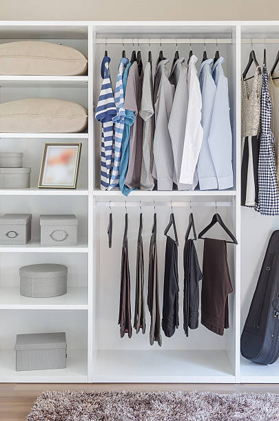 istock clothes hanging in white wardrobe 484353608