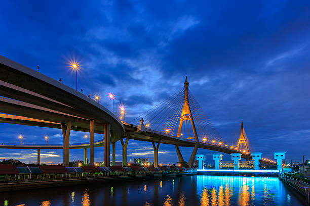 istock Bhumibol bridge at twilight time , Bangkok , Thailand 484353930