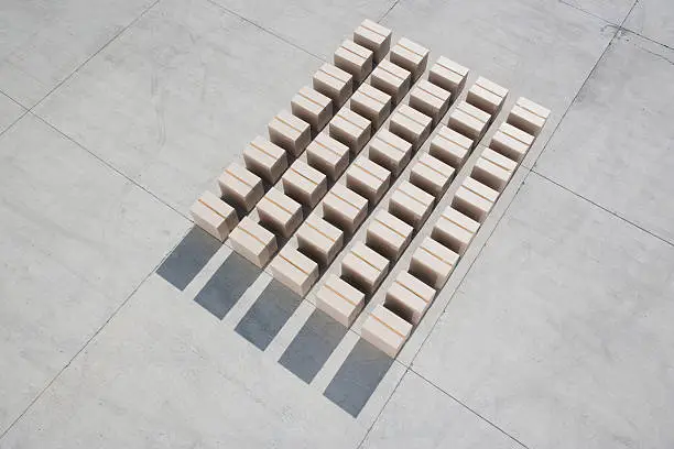 Photo of Lines of boxes