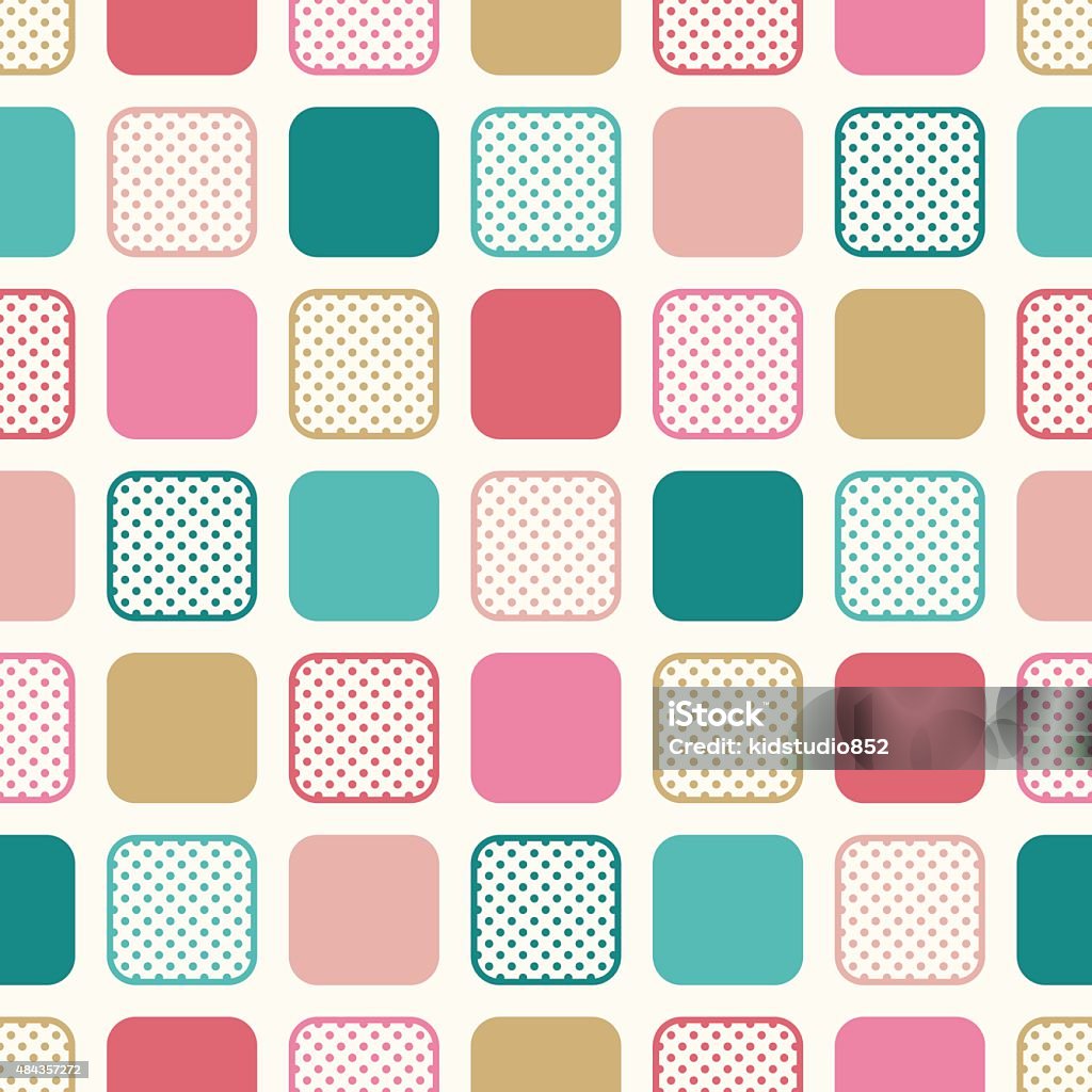 Seamless Geometric Square Dots Pattern Stock Illustration - Download ...