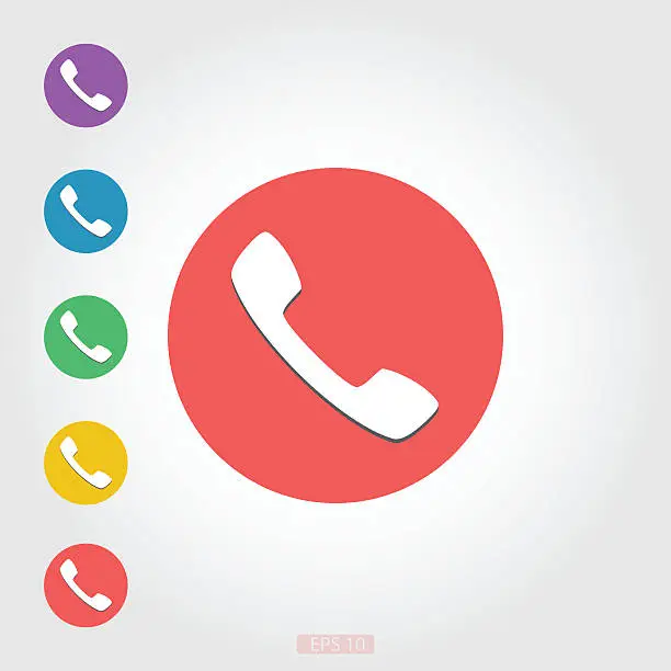 Vector illustration of Simple telephone sign