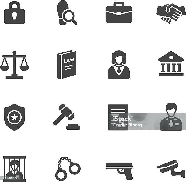 Law Icons Stock Illustration - Download Image Now - Icon Symbol, Prison, Judge - Law