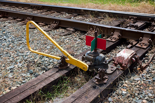 Railroad track switcher. Horizontal.